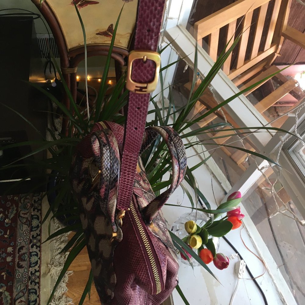 Fendi Ayers Python Top Handle Bag - Multicolor - image 8